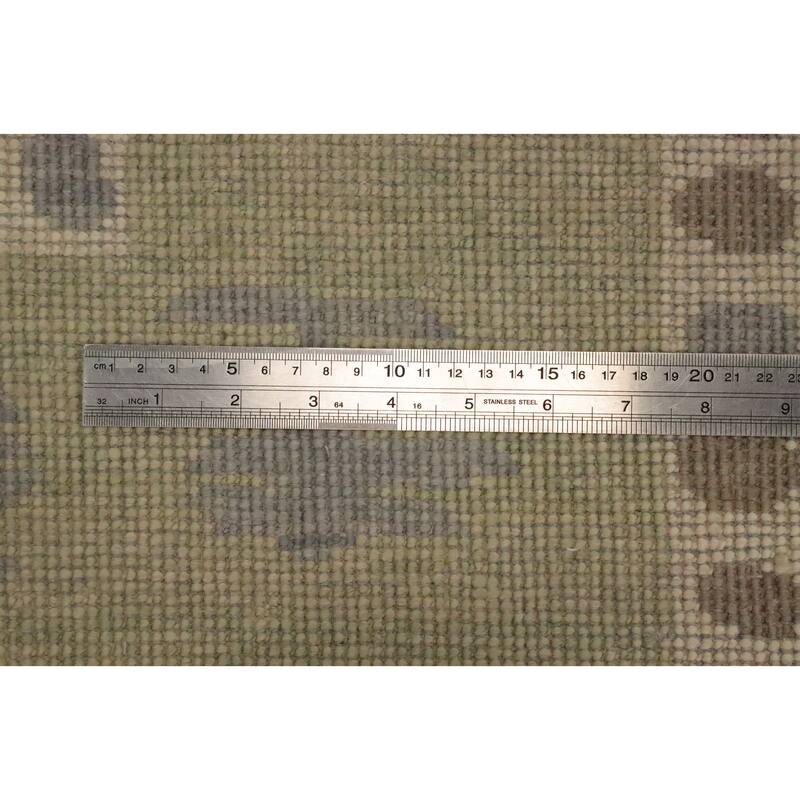 Hand Knotted Oriental 100% Wool Carpet Modern Geometric Beige & Ivories Gabbeh Area Rug - 12' 0'' X 9' 3''