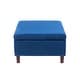 preview thumbnail 4 of 12, Porthos Home Janis Velvet Square Storage Ottoman with Rubberwood Legs