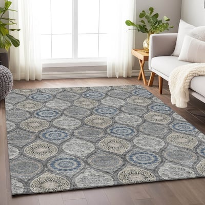 Premium Washable Super Soft Boho Mosaic Mayfield Rug