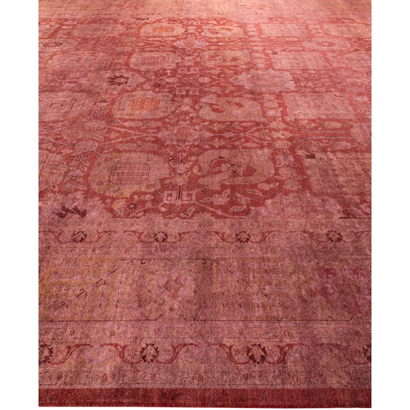 Overdyed One-of-a-Kind Hand-Knotted Area Rug - Pink - 11' 10" x 15' 9"