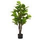 preview thumbnail 3 of 7, Christopher Knight Home - Elegant 51" Artificial Fiddle Leaf Fig Tree with Pot, Perfect for Home Interiors - Wood