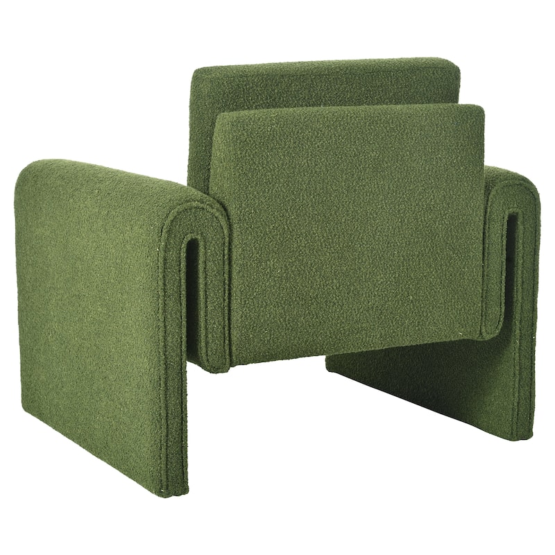 Modern Bouclé Upholstered Accent Chair - Ideal for Living Room, Bedroom & Office, with Sturdy Support and Luxurious Comfort