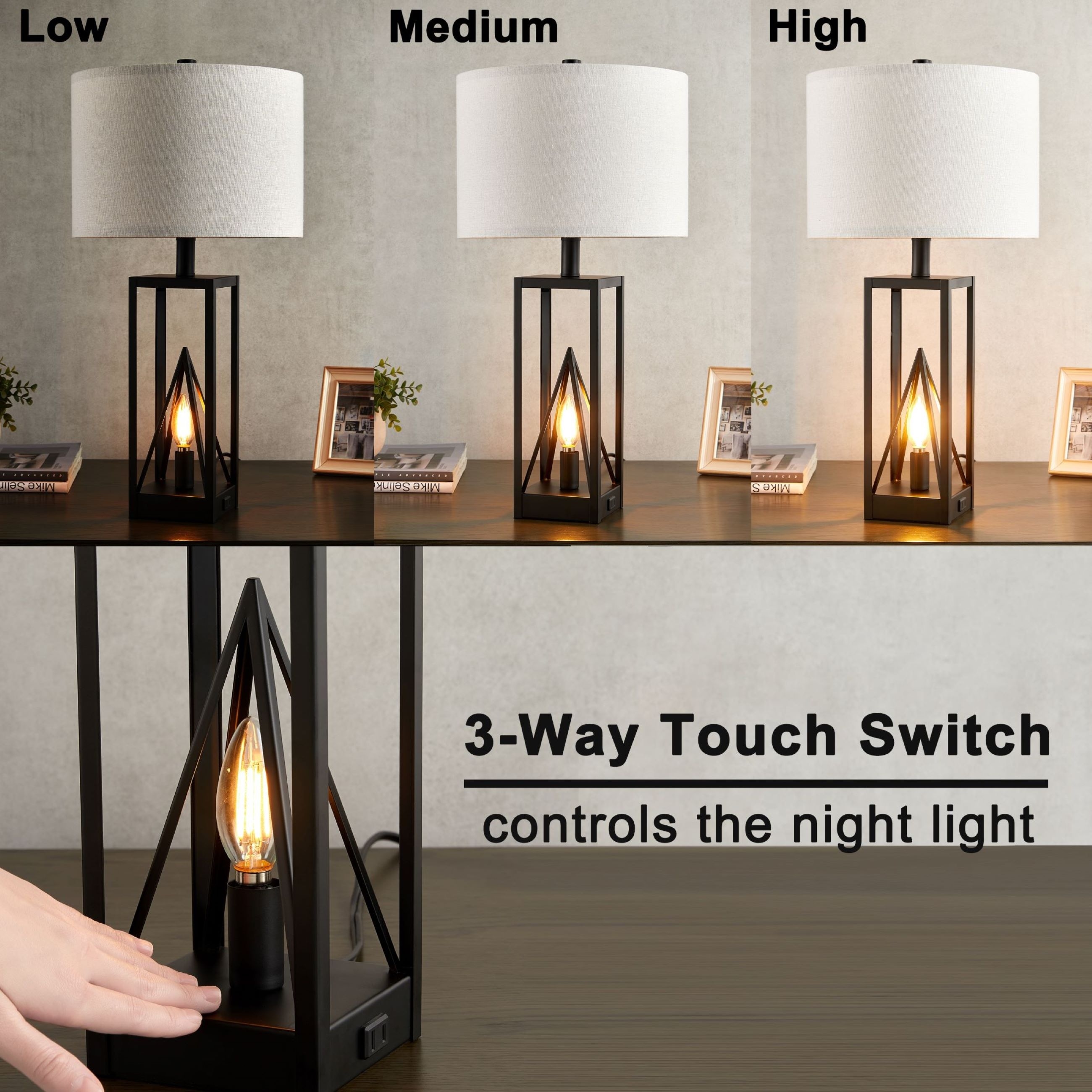 3 way switch table hot sale lamp sets