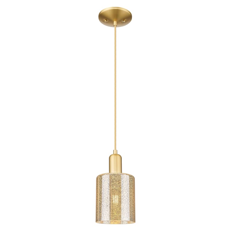 Innovations Lighting Endless Possibilities Arcadia - Cobbleskill - 1 Light 5" Cord Hung Mini Pendant - Mercury/Satin Gold