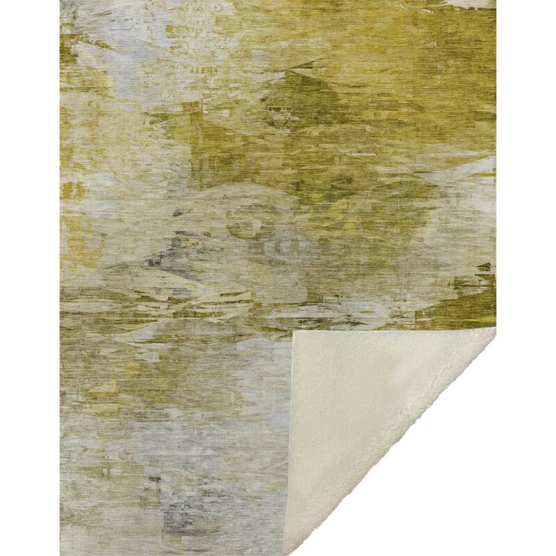 Premium Machine Washable Abstract Modern Sherpa Throw Blanket