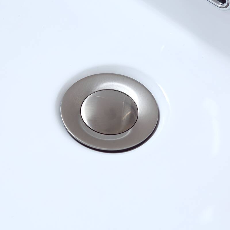 Luxier DS04-T Bathroom Sink Push Pop-Up Drain Stopper with Overflow