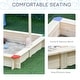 preview thumbnail 5 of 9, Outsunny Kids Sandbox with Cover, Outdoor Sandbox with Canopy - 47.25" x 47.25" x 47.25"