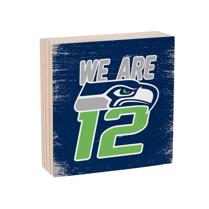Seattle Seahawks Wooden Tabletop Mantel Shelf Sign