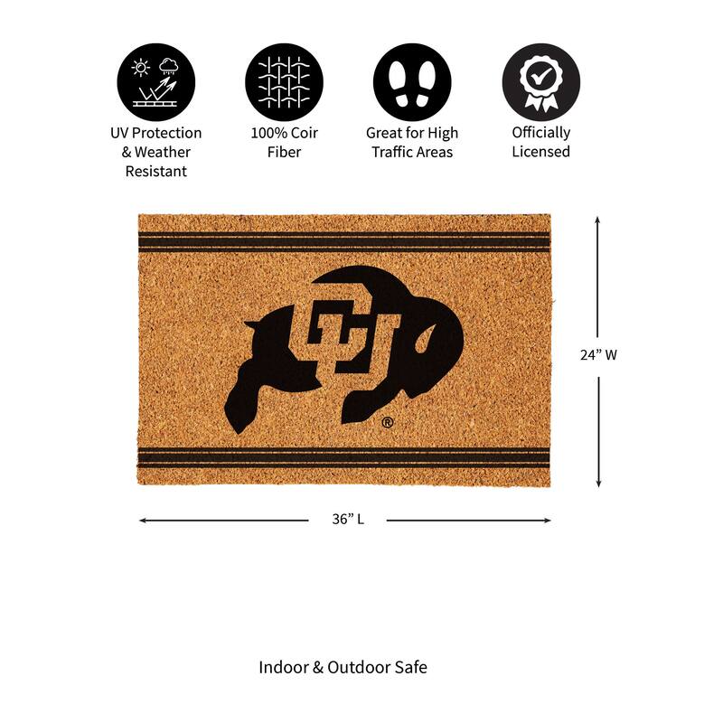 University of Colorado Monochrome Indoor/Outdoor Coir Door Mat