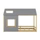 preview thumbnail 22 of 34, Modern Twin Pine House Bed with Roof, Window, Sturdy Construction