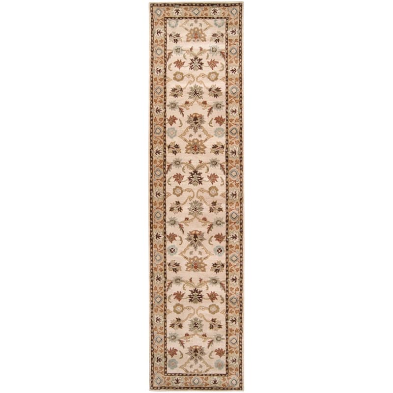 Livabliss Traditional Caesar Border Area Rug - 3' x 12' - Beige