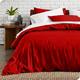 Bare Home Soft Hypoallergenic Microfiber Duvet Cover and Sham Set - Red - Full