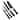 BergHOFF DiNA Prime 4Pc Stainless Steel Knife Set with Ceramic Coated