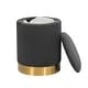 preview thumbnail 84 of 88, Adeco Round Storage Ottoman Footrest Stool Velvet Gold Plating Base