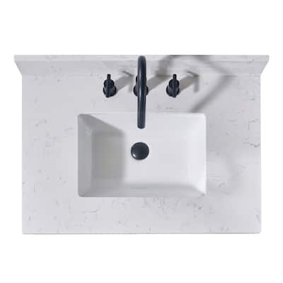 Altair Oderzo Bathroom Vanity Countertop in Aosta White Finish