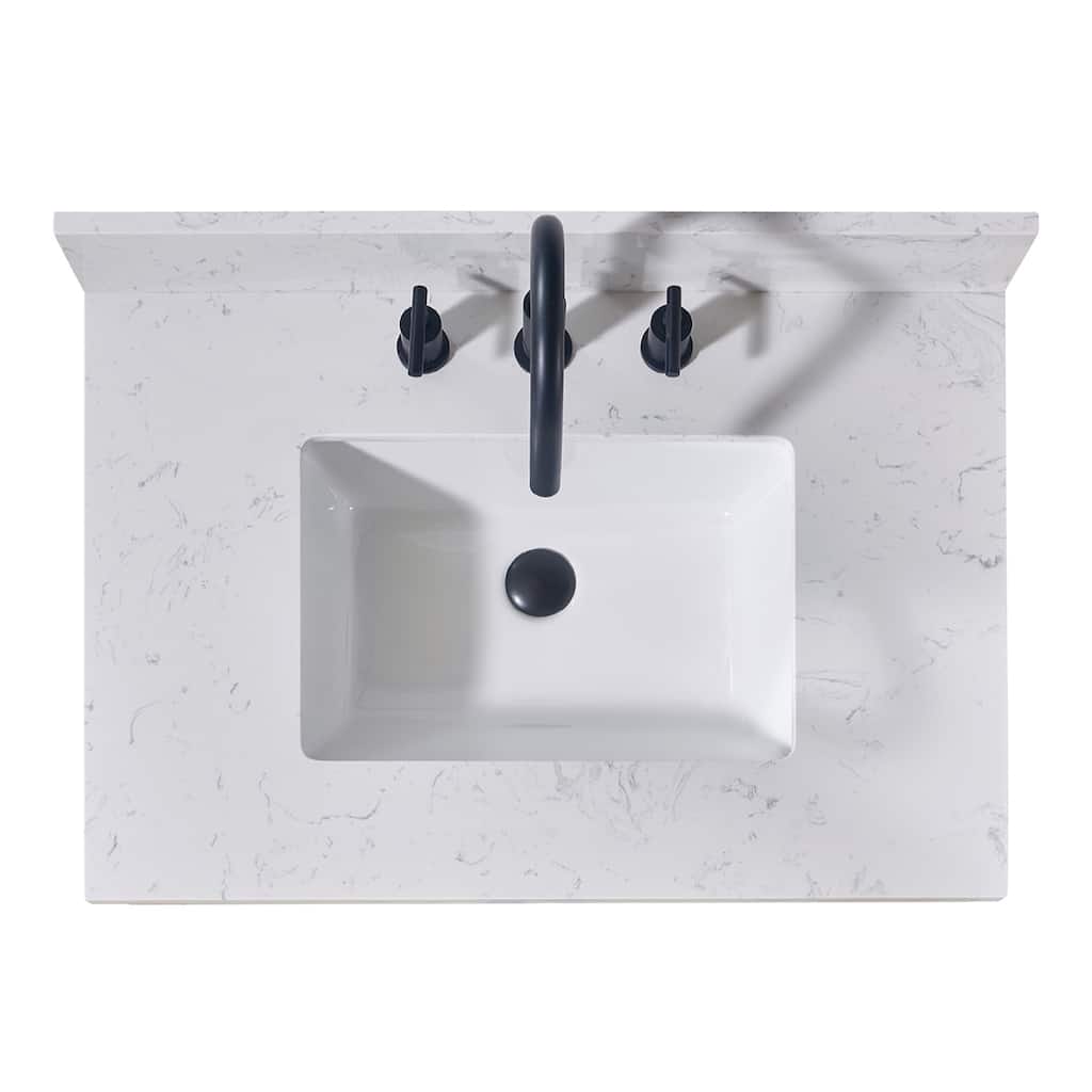 Altair Oderzo Bathroom Vanity Countertop in Aosta White Finish
