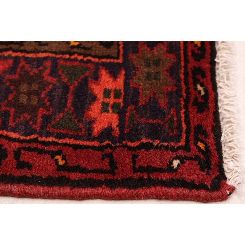 ECARPETGALLERY Hand-knotted Andelz Dark Red Wool Rug - 3'3 x 4'9