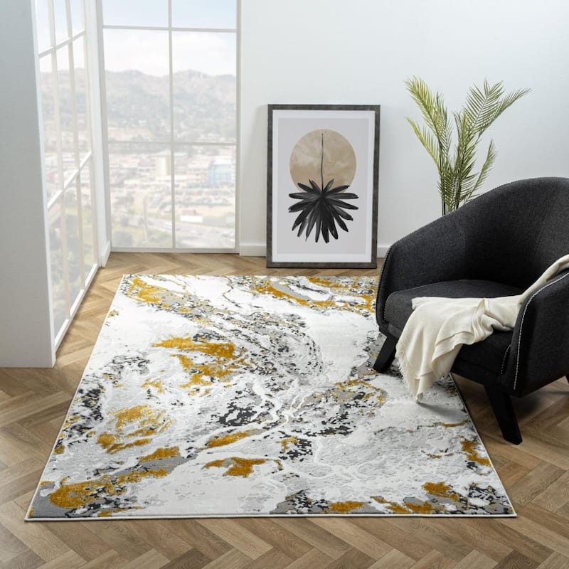 Luxe Weavers Abstract Marble Area Rug, Indoor Carpet