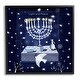preview thumbnail 1 of 19, Stupell Light & Peace Menorah Stars Framed Giclee Art by Susse Linton 12 x 12 - Black