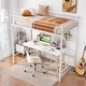 preview thumbnail 7 of 28, Costway Twin Size Loft Bed Heavy Duty Metal Loft Bed Frame with Safety
