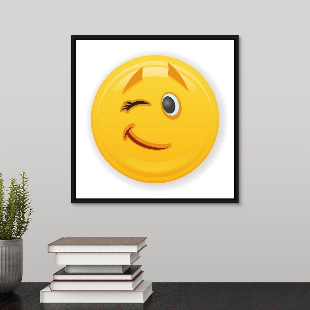 Shop Winking Emoji With Eyelashes Multi Overstock 25501880