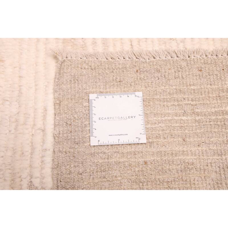 ECARPETGALLERY Hand-knotted Pak Finest Marrakesh Ivory Wool Rug - 8'10 x 12'0