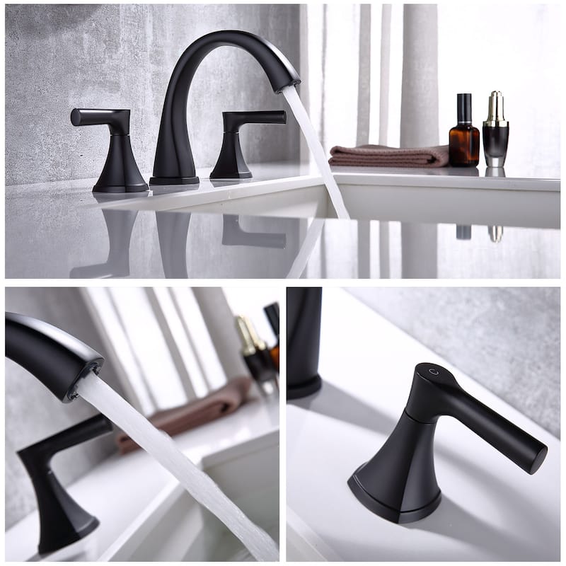 Proox 8" Widespread Bathroom SpotShield Basin Faucet w/ Drain Assembly