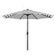 preview thumbnail 26 of 142, Holme 9-foot Steel Market Patio Umbrella with Tilt-and-Crank Grey Striped