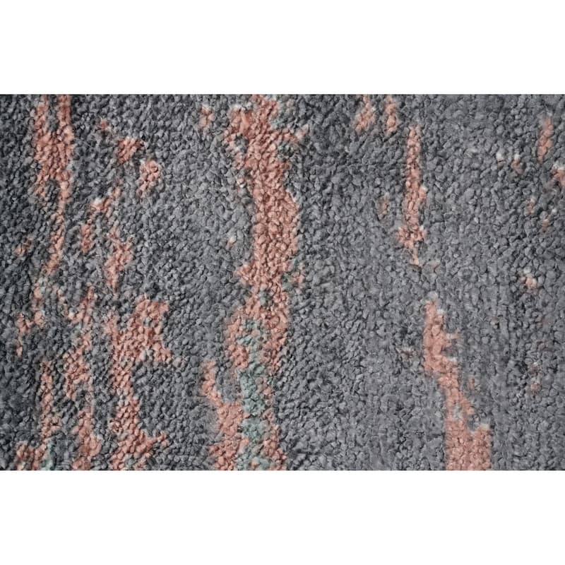 Hand Knotted Oriental Viscose Silk Carpet Modern Pictorial Multi-Colored Abstract Area Rug - 7' 8'' X 5' 9''