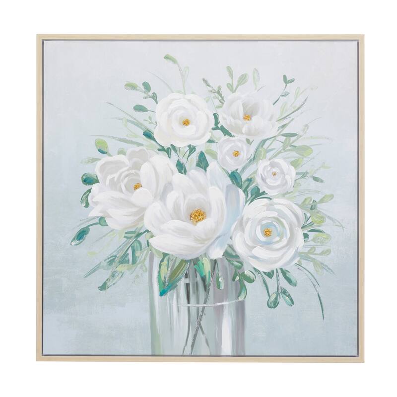 White Polystone French Country Framed Wall Art