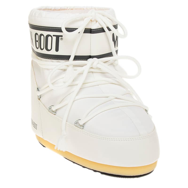 Moon Boot Icon Low Nylon Boots - White and Grey - EU 36/38