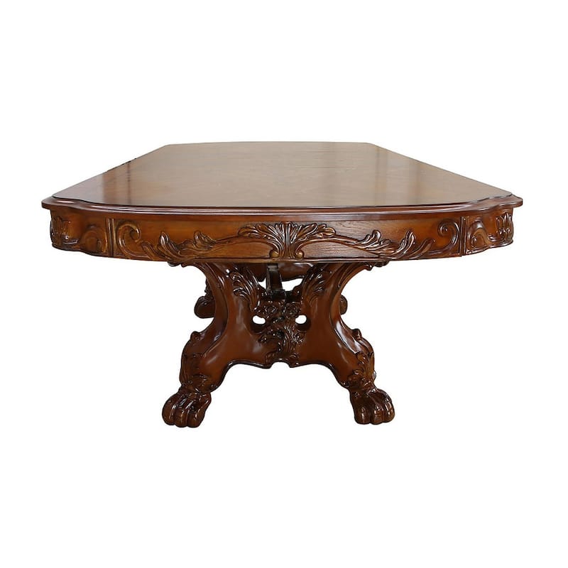Anastasia Cherry Oak Dining Table with Trestle Pedestal