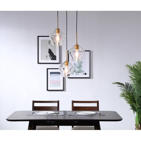 slide 2 of 6, Gerald 3-Light Glass Pendant