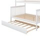 preview thumbnail 13 of 11, White Twin over Full Pine Wood Bunk Bed with Trundle and Staircase