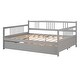 preview thumbnail 27 of 31, Multifunctional Design Wood Daybed Bed with Backrest and Twin Size Trundle, Full Size