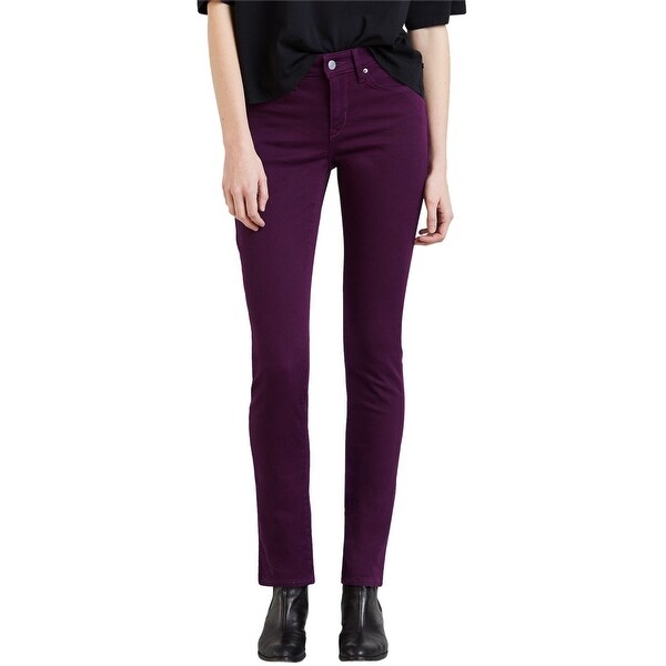 Levi's Womens Classic Mid Rise Skinny Fit Jeans, Purple, 26 - Overstock ...