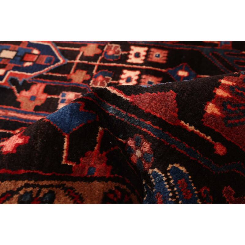 ECARPETGALLERY Hand-knotted Anatolian Vintage Dark Navy Wool Rug - 4'7 x 11'10