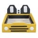 preview thumbnail 14 of 18, Race Car-Shaped Platform Bed Twin Size Bed Frame Stylish Kids Bed Anti-collision PU Leather Upholstered with Wood Slat Support