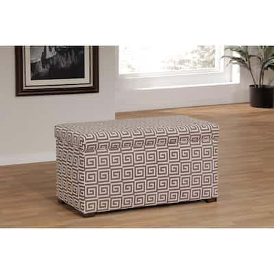 Angela Transitional Wood Storage Bench