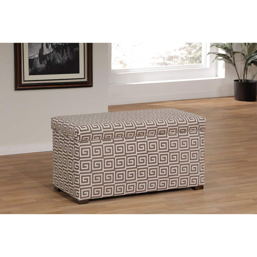Angela Transitional Wood Storage Bench