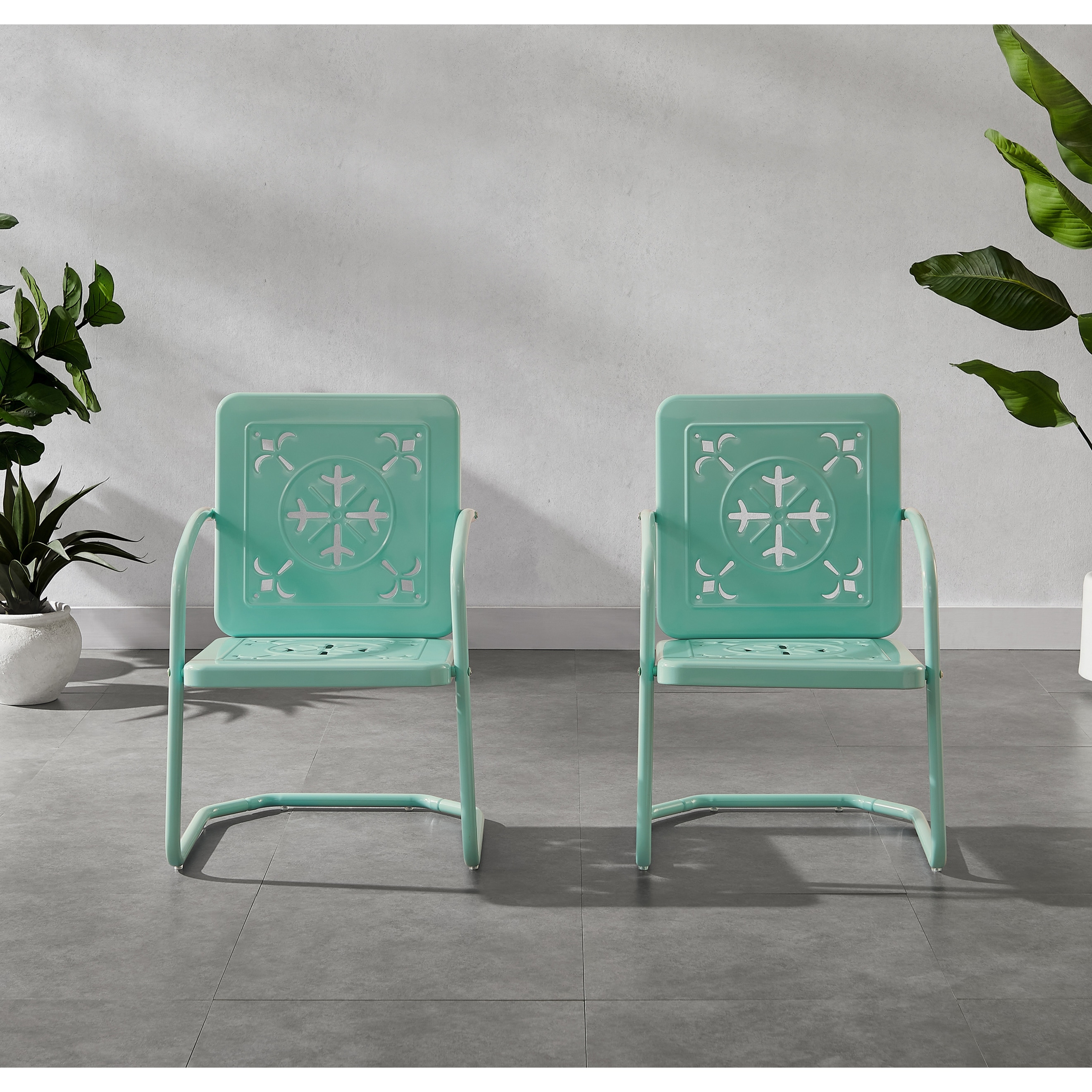 Crosley Azalea 2-Piece Retro Outdoor Chair Set