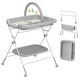 preview thumbnail 2 of 10, Adjustable Height Portable Folding Baby Diaper Changing Station with Wheels and Steel Pipe Frame
