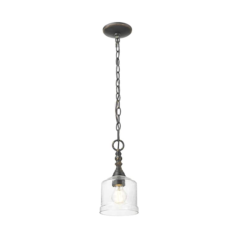 Golden Lighting 0806-M1L HWG Keating 6" Wide Mini Pendant