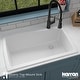 preview thumbnail 32 of 56, Karran Drop-In Quartz Composite 34 in Single Bowl Kitchen Sink with Accessories