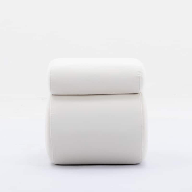 Velvet Fabric S-shape Ottoman Makeup Stool Footstool