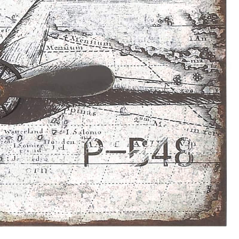 Metal Airplane Propellor Wall Decor - Silver - Roche River Decor