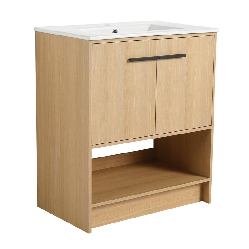 30" Bathroom Vanity with Ceramic Sink