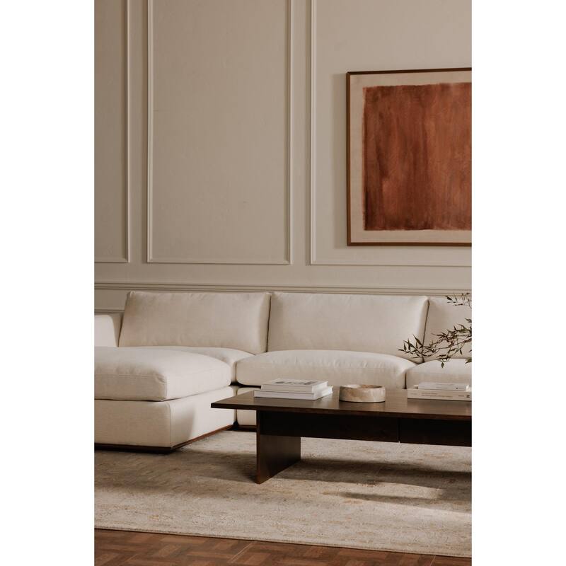 NADAAL STUDIOS Rio, 5-Piece Modular Sectional Sofa With Rubber Wood Base - 136.2"W x136.2"D x23.6"H