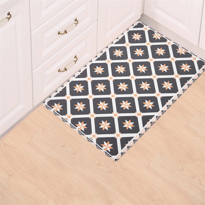 Unique Decorative Ombre Herringbone Pattern Decorative Large 34 x 21 in Dia Noche Memory Foam Bathroom or Kitchen Mats by Organic Saturation Stylish 