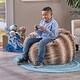 preview thumbnail 10 of 10, Marilyn Glam 3 Foot Faux Fur Bean Bag Chair by Christopher Knight Home oak brown stripes